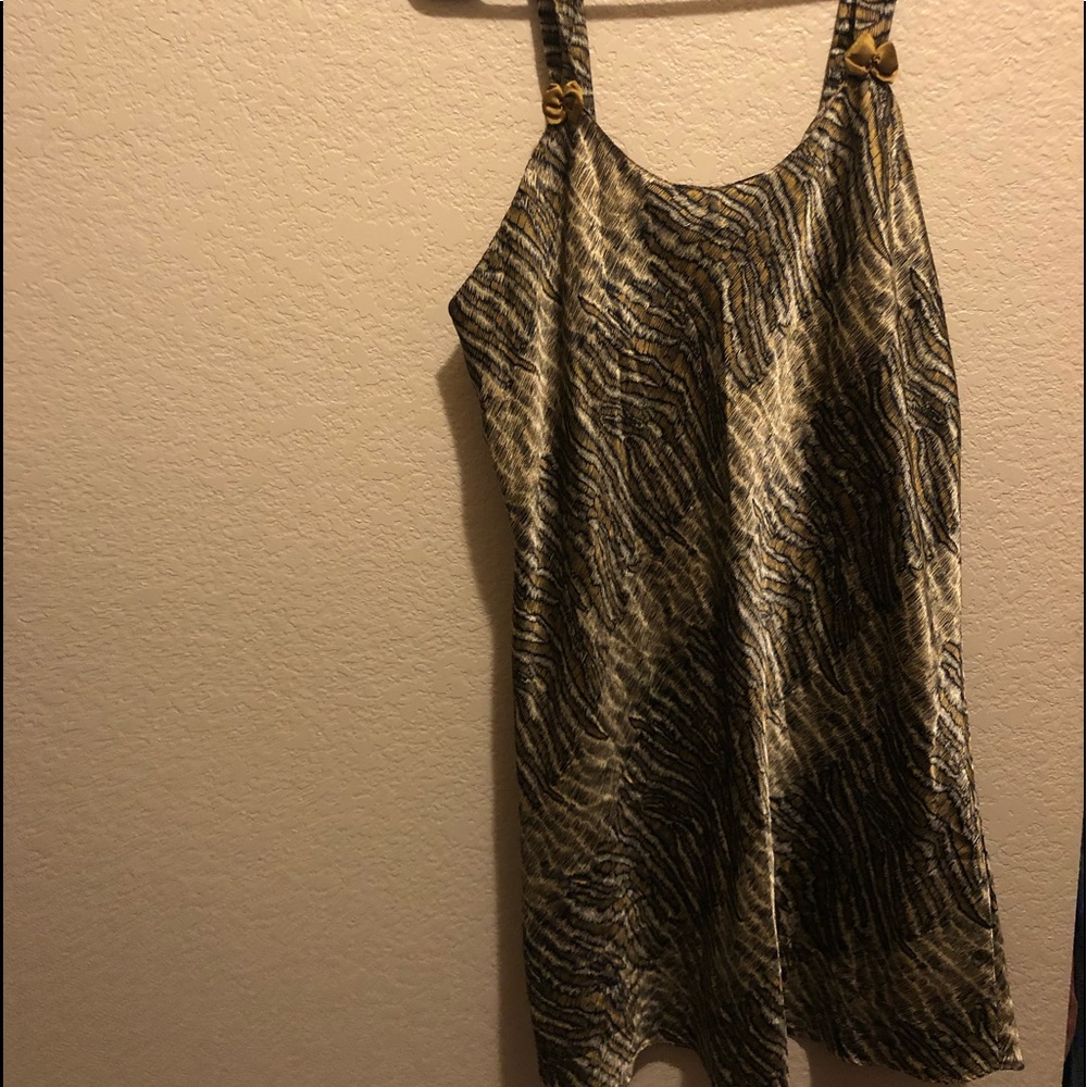 Animal print slip dress no brand size S